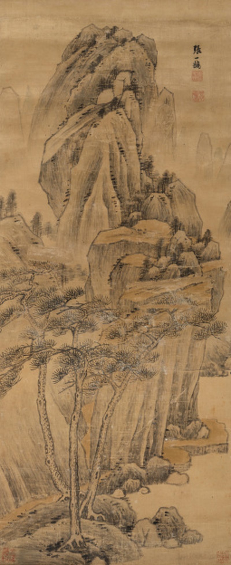 张一鹄（？-1662） 层岩松涧