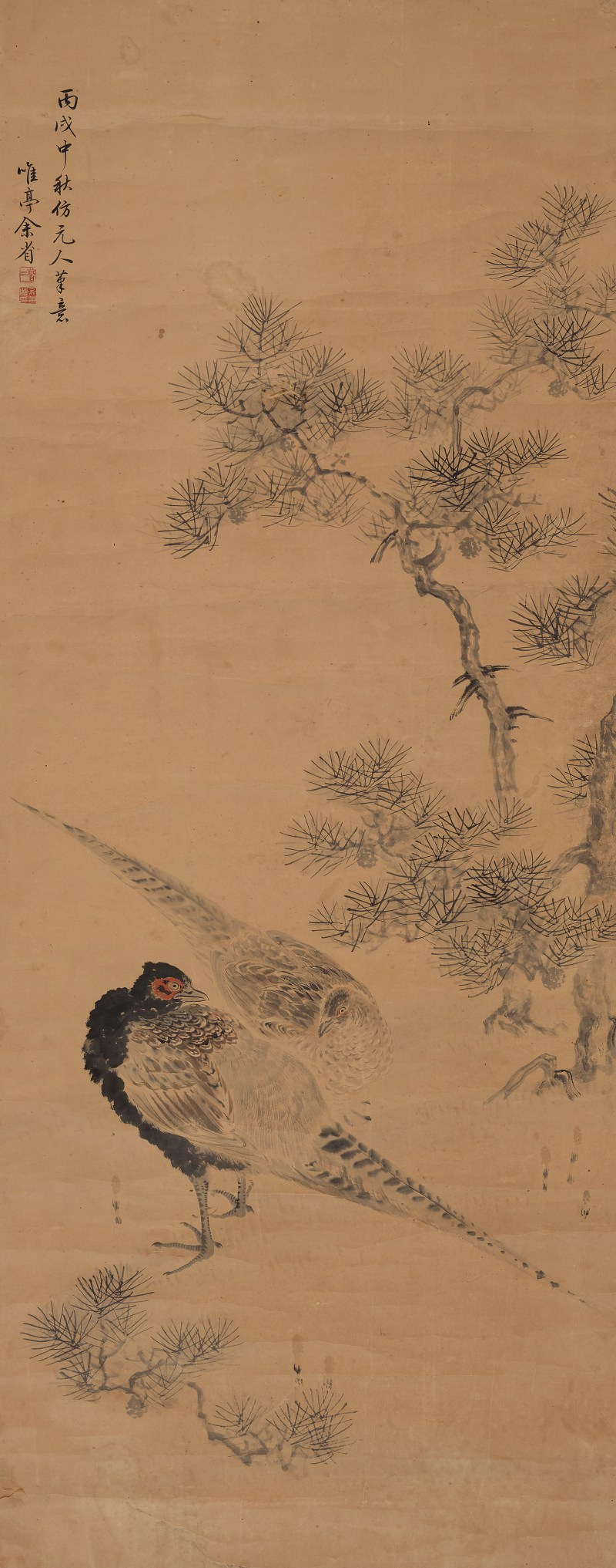 余 省（1692-1767） 松林锦鸡 - 图2