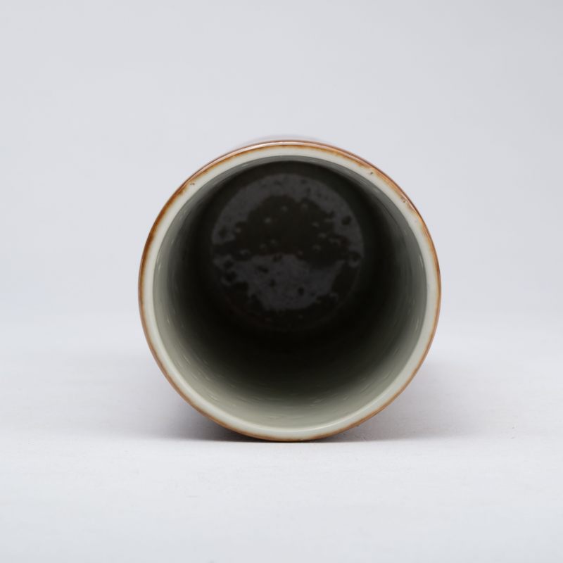    清 紫金釉筆筒 - 图5