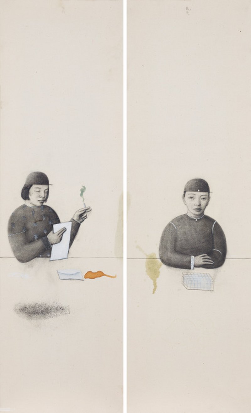季大纯 JI DACHUN (b.1968) 男孩与女孩 boy and girl