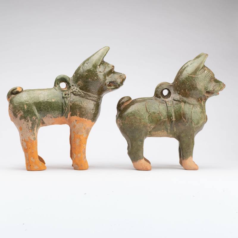    漢 綠釉犬兩點 - 图5