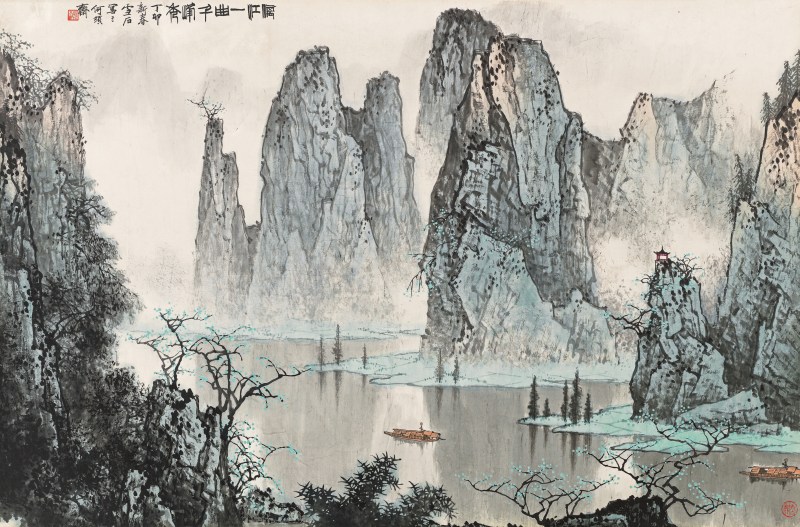 白雪石 1915-2011 漓江山水 - 图2