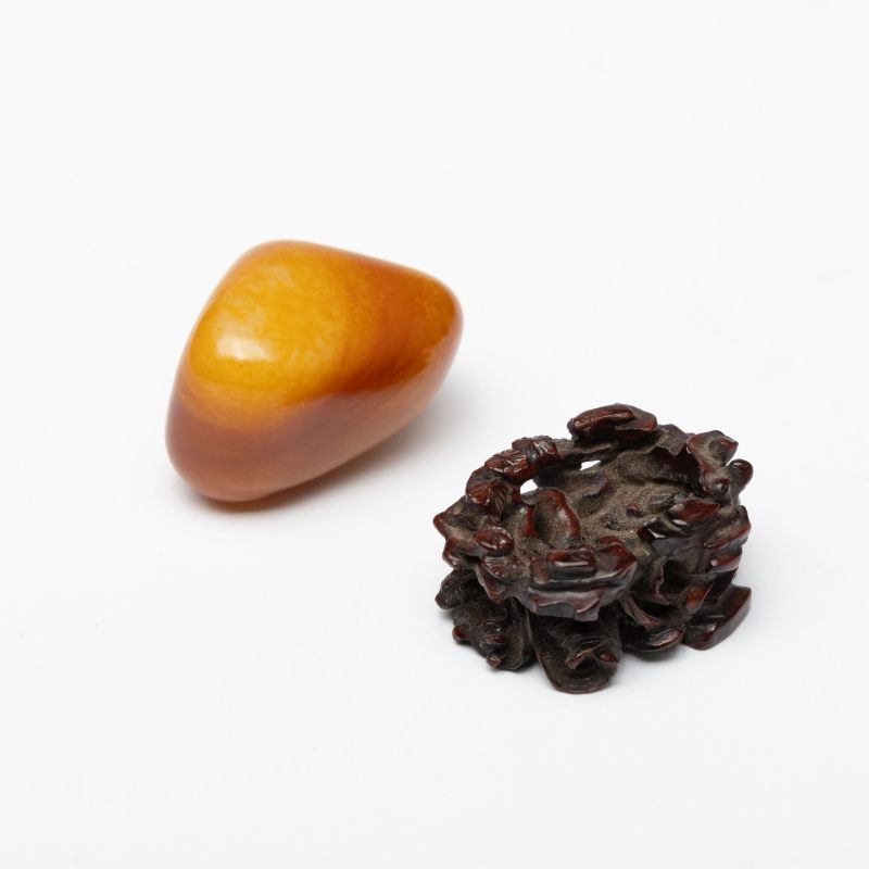    清 和田紅皮籽料擺件 - 图8