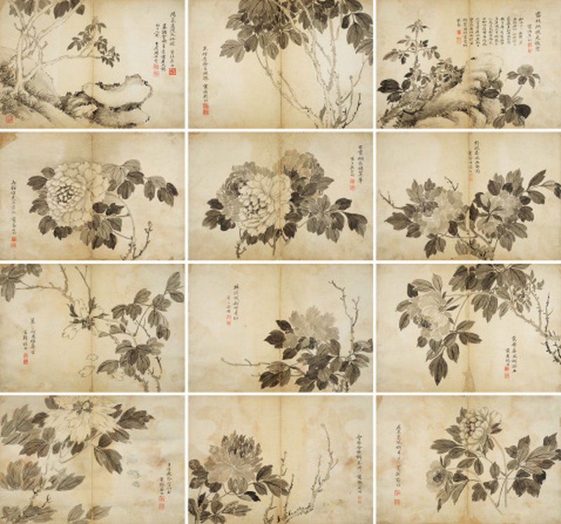 周安节（清） 富贵相承图