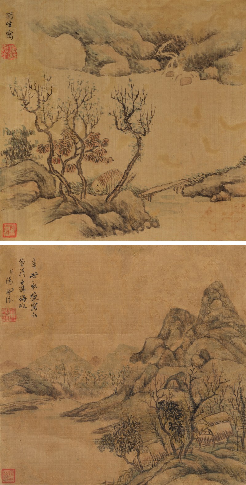 汤贻汾（1778-1853） 山水双挖 - 图2