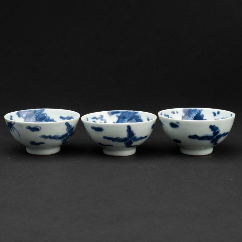    明 青花龍紋茶盞五點 - 图9