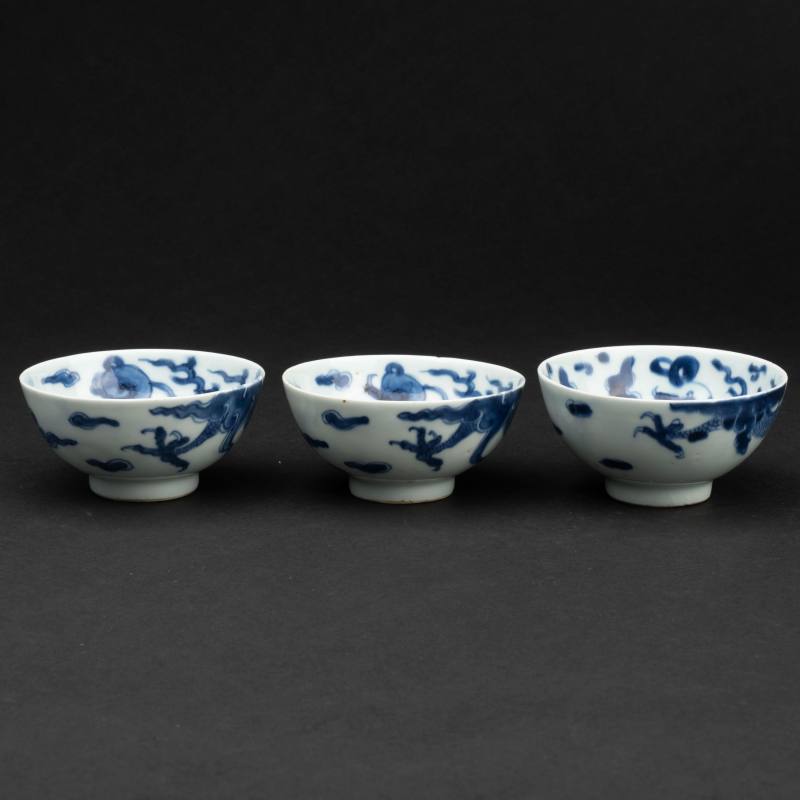    明 青花龍紋茶盞五點 - 图10