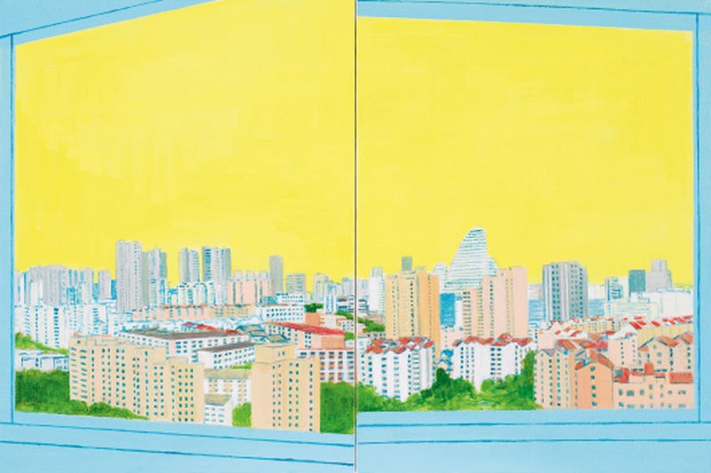 张晖 ZHANG HUI (b.1968) 黄色天空的城市 City under a yellow sky