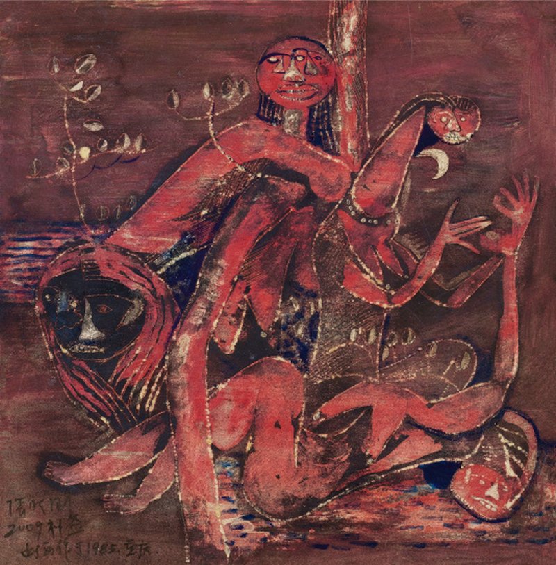 张晓刚 ZHANG XIAOGANG (b.1958) 桃花山 NO.17 Taohua Shan No.17