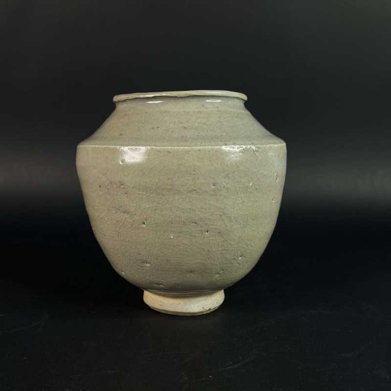 明 青釉高装灯笼尊