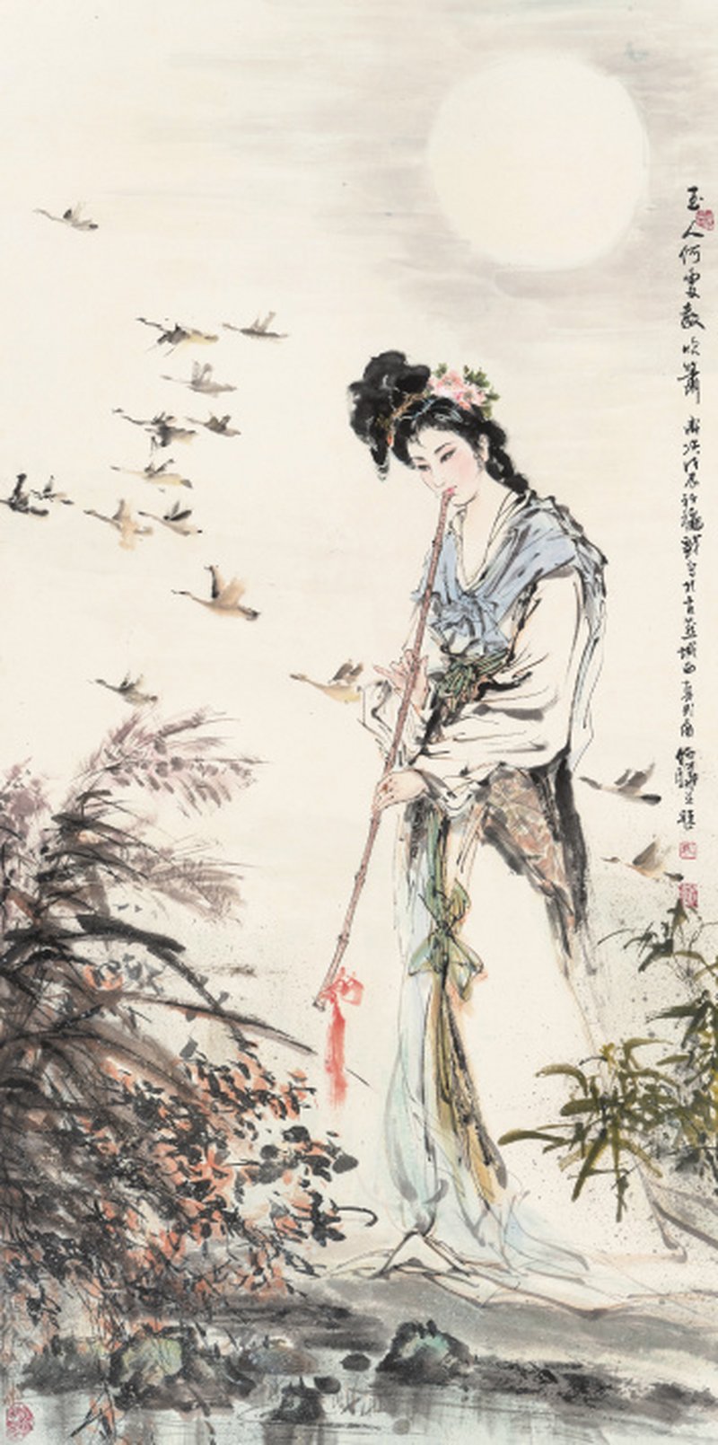 白伯骅 b.1944 玉人何处教吹箫