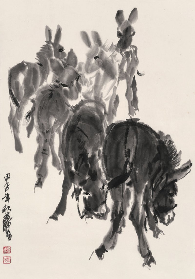 黄 胄 1925-1997 六驴图