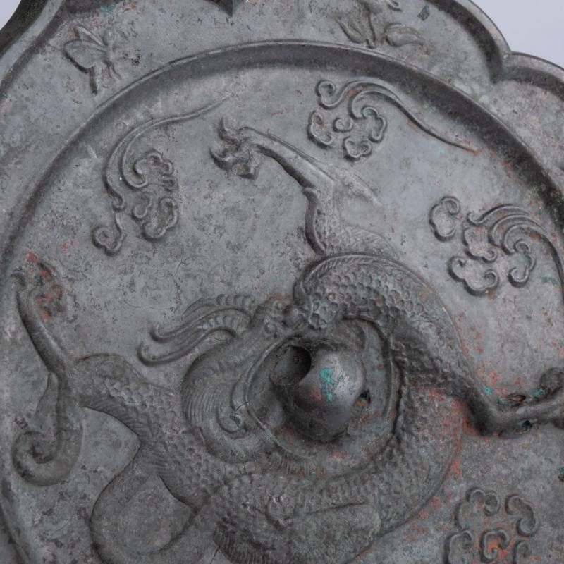    唐 尖八角單龍鏡 - 图2