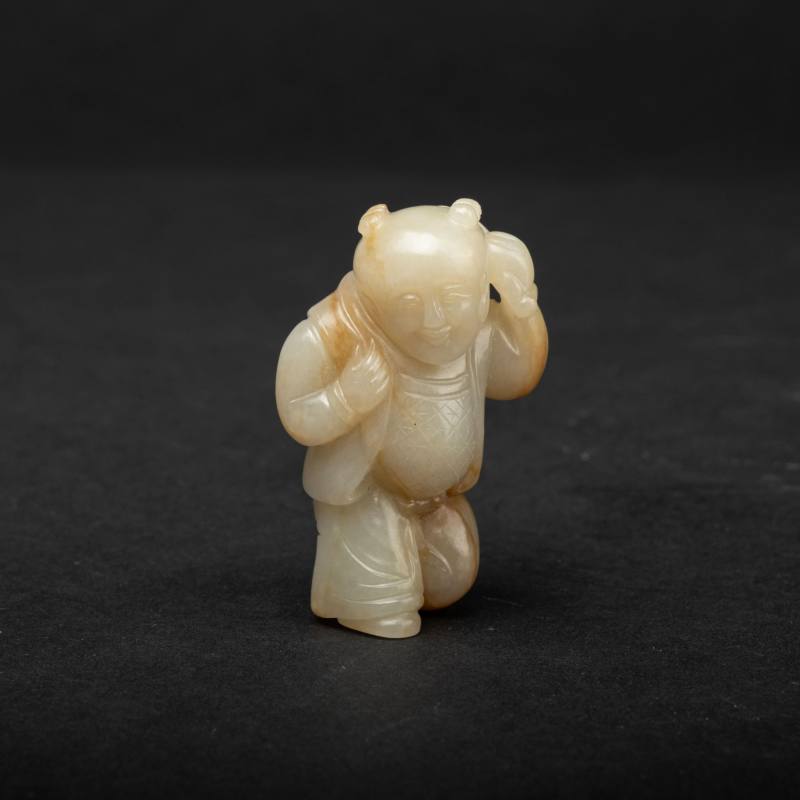    宋 白玉執蓮童子