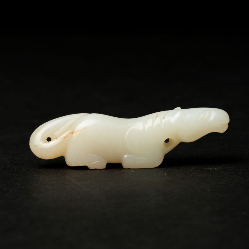    明 白玉瑞獸掛件 - 图3