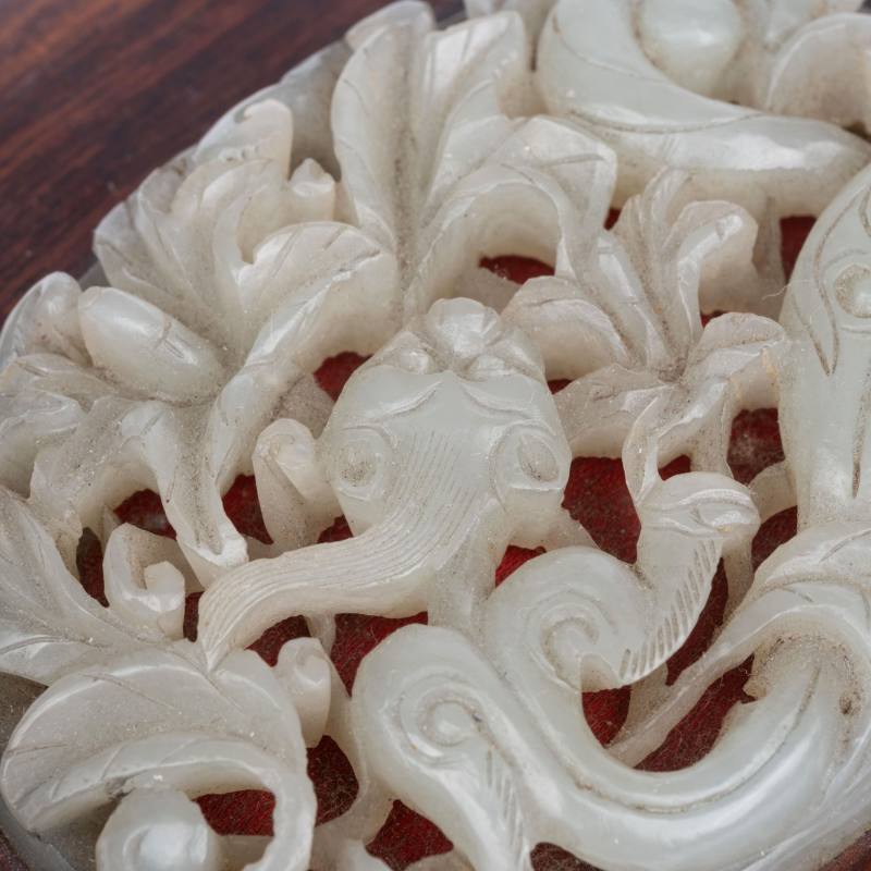    清 龍紋透彫蓋橢形硯 - 图10