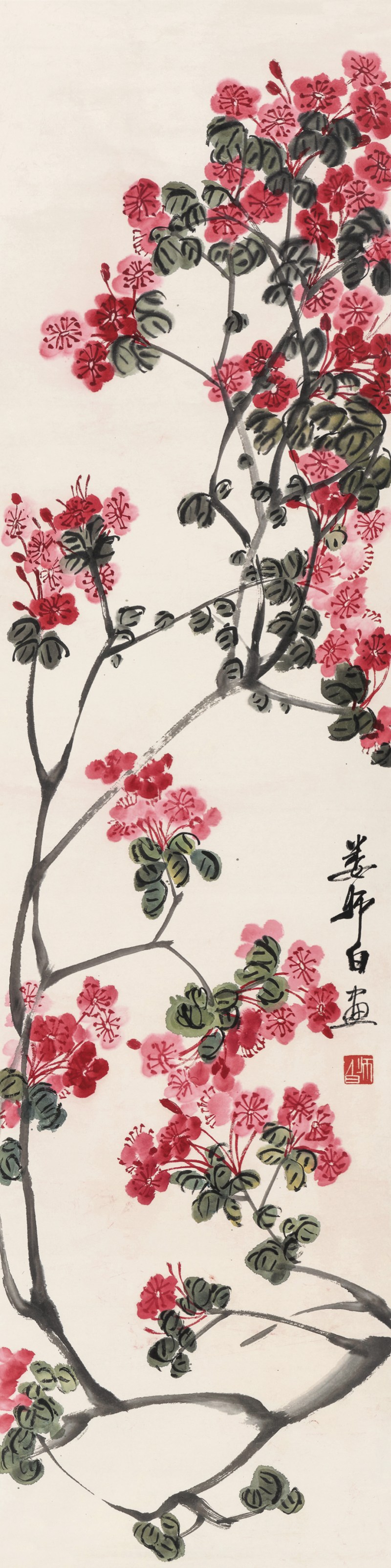 娄师白 1918-2010 海棠 - 图2
