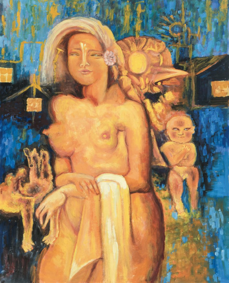 石 虎 1942-2023 母子图