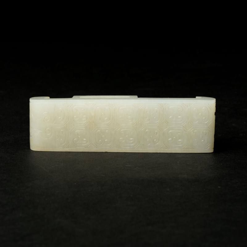    明 如意紋白玉劍衛 - 图5
