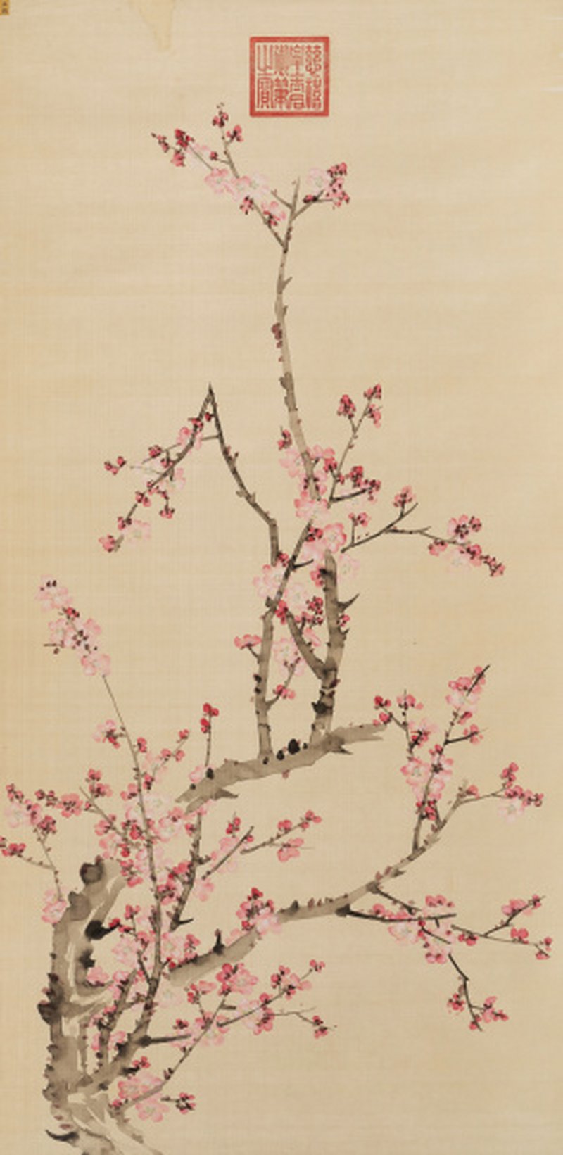 慈禧太后（1835-1908） 粉梅迎春