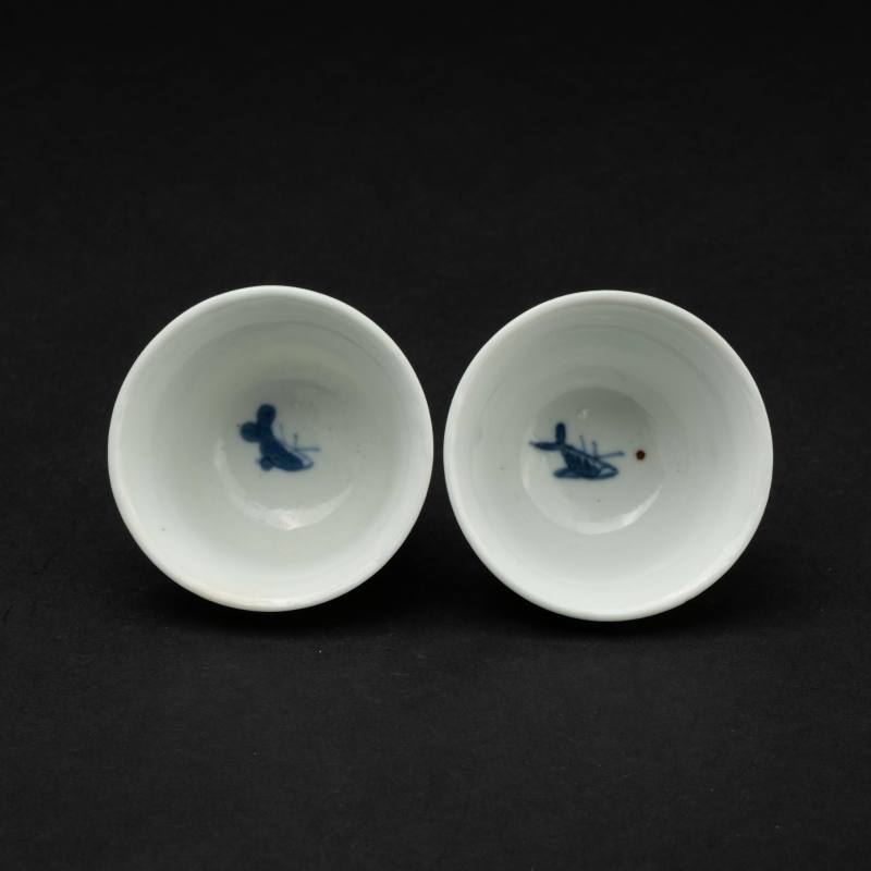    成化款 魚紋青花杯兩點 - 图4