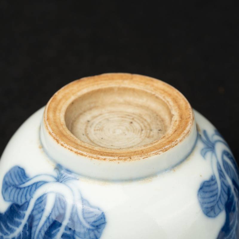    明末清初 青花白菜杯五客 - 图5