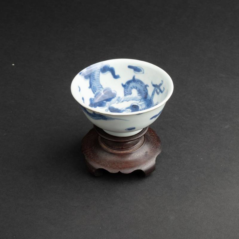    清 青花過墻龍碗 - 图8