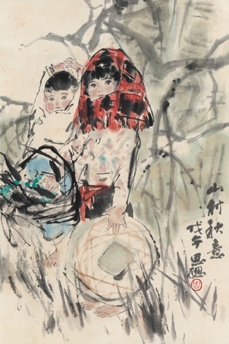 周思聪 1939-1996 山村秋意