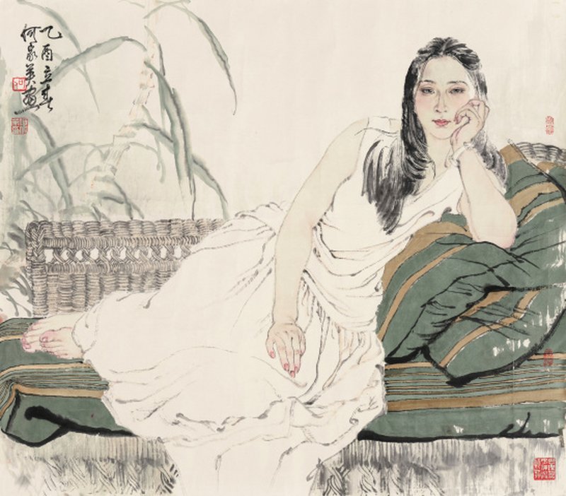 何家英 b.1957 美人图