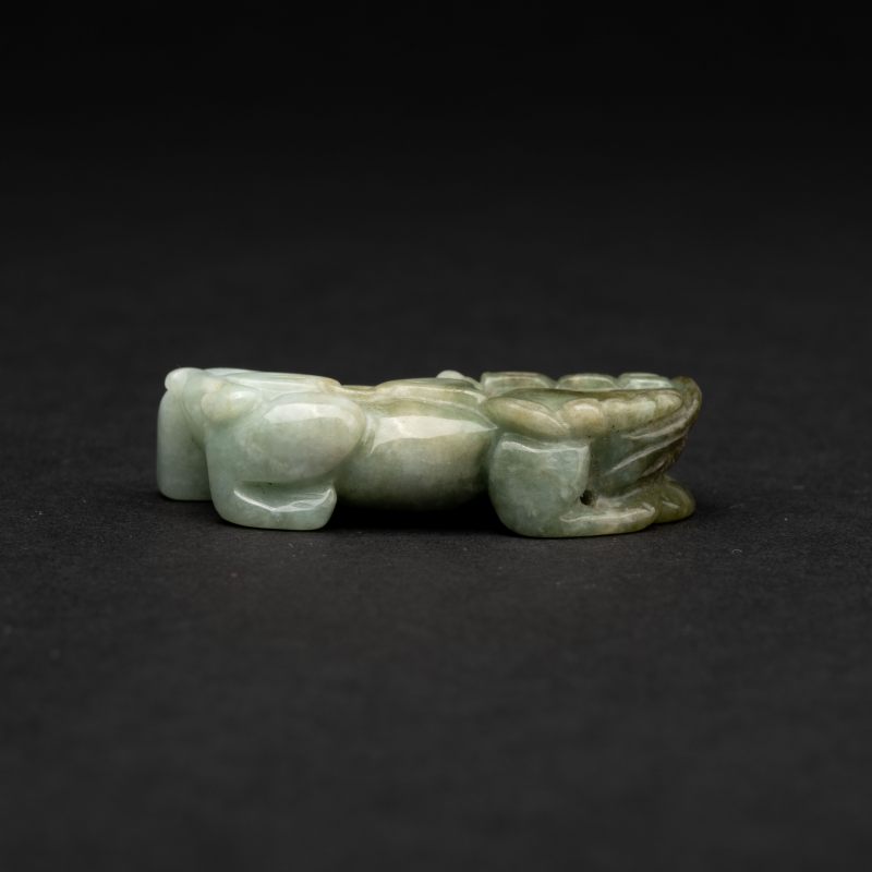    清 翡翠瑞獸鎮 - 图4