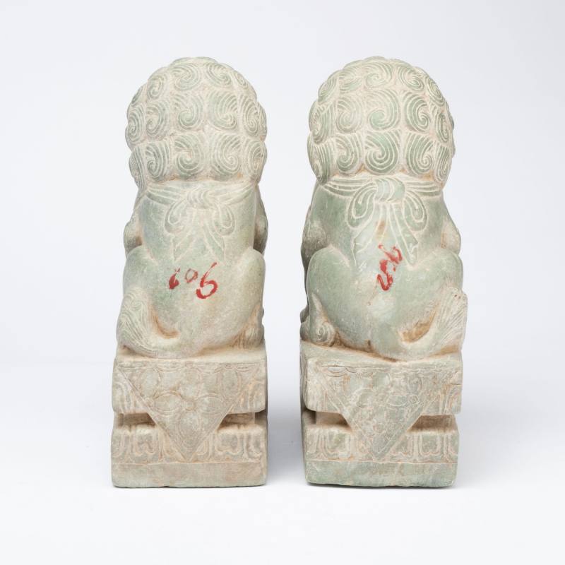    清 青石獅座像兩點 - 图3