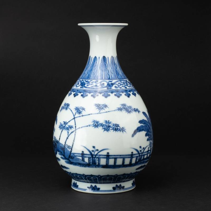    清 光緒款青花玉壺春瓶 - 图4