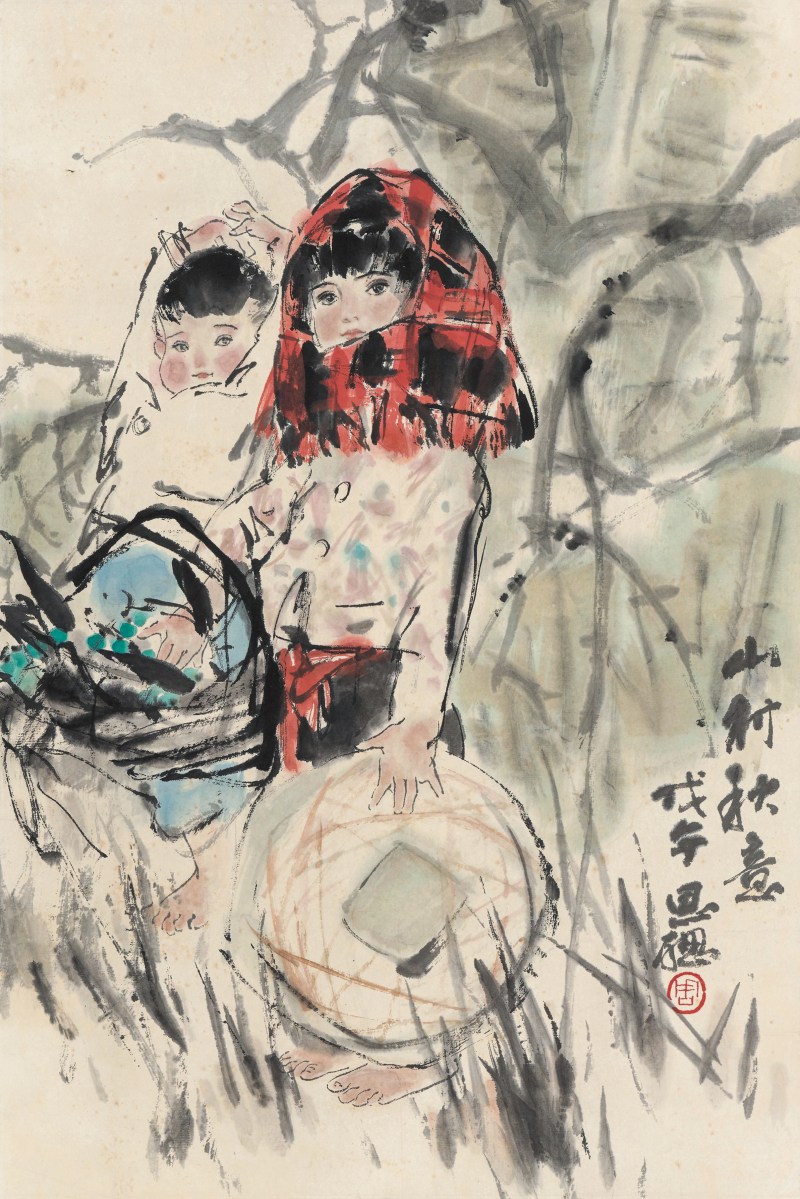 周思聪 1939-1996 山村秋意 - 图2