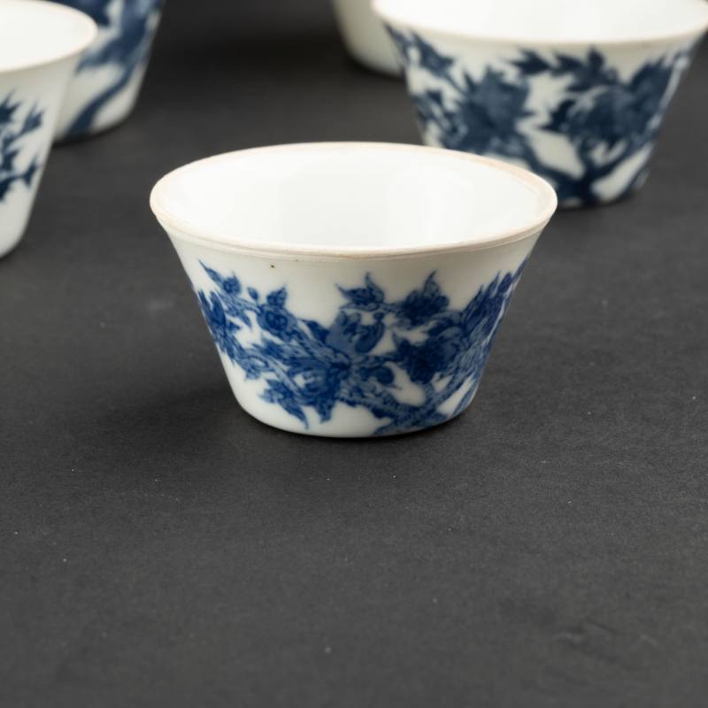   清 青花花卉茶盞十點 - 图2