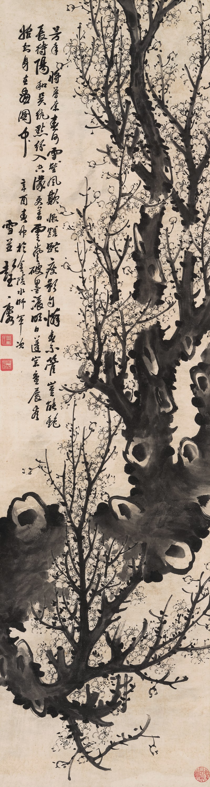 彭玉麟（1816-1890） 梅花轴 - 图2