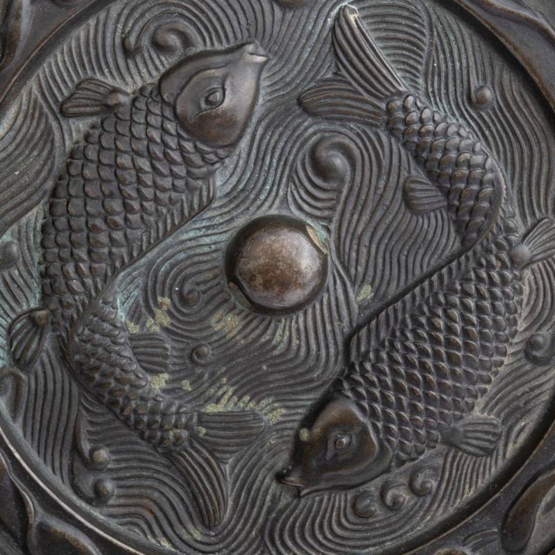    金 雙魚铭文镜 - 图2
