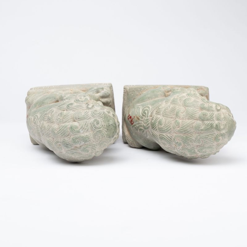    清 青石獅座像兩點 - 图6