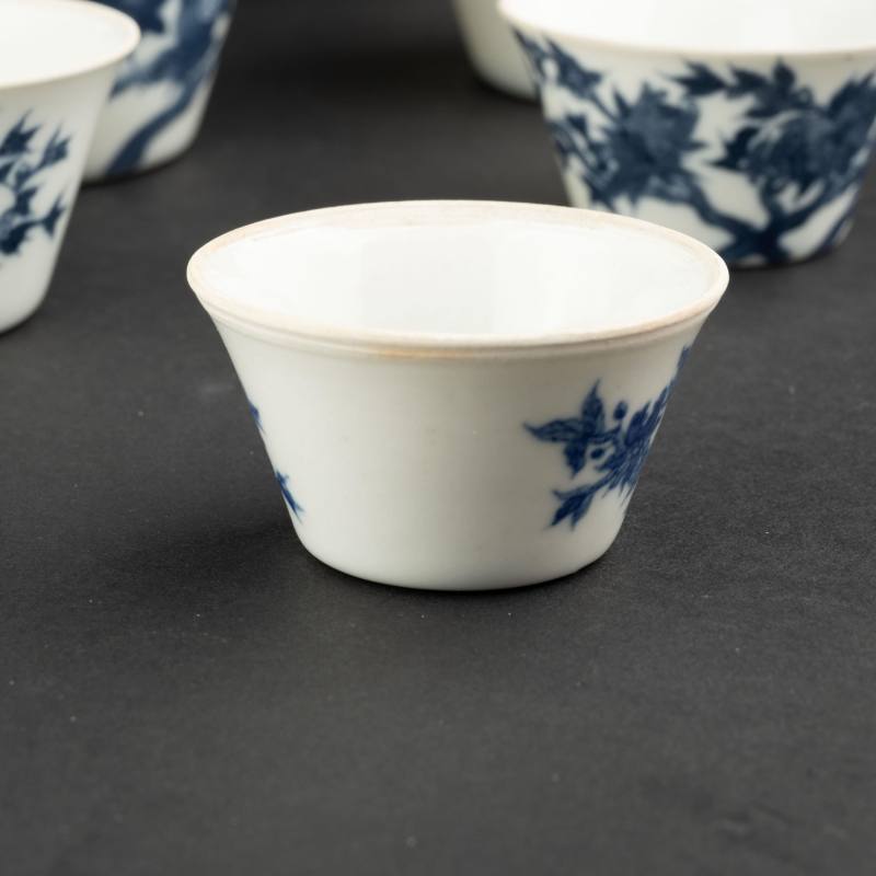    清 青花花卉茶盞十點 - 图4