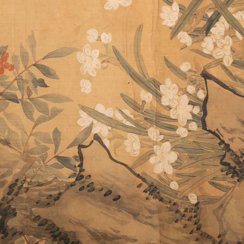    馬家桐花鳥軸 - 图6