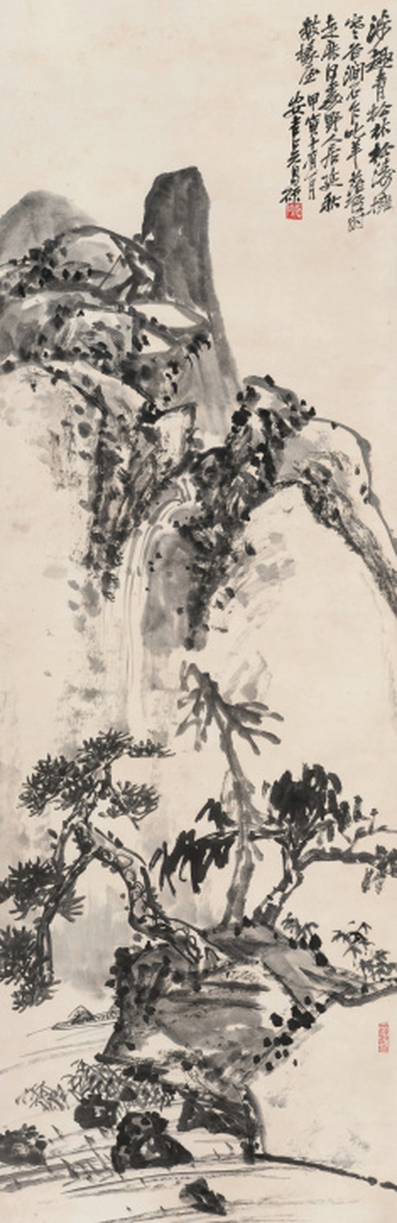 吴昌硕 1844-1927 松风渔韵图