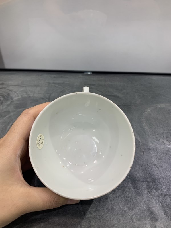 民国粉彩梅花纹把杯一组四件 - 图13
