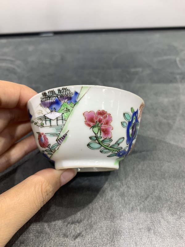 清雍正粉彩安居乐业纹小杯 - 图6