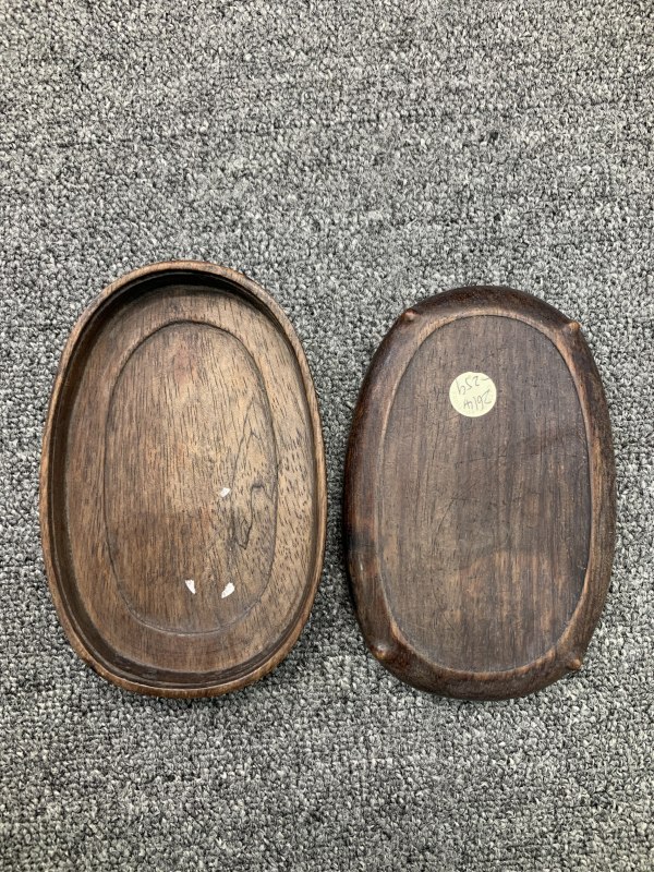清早期端石随型砚台(带木盒) - 图9