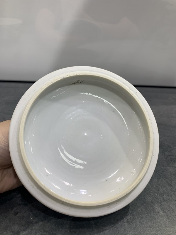 清康熙青花如意纹盖缸 - 图12