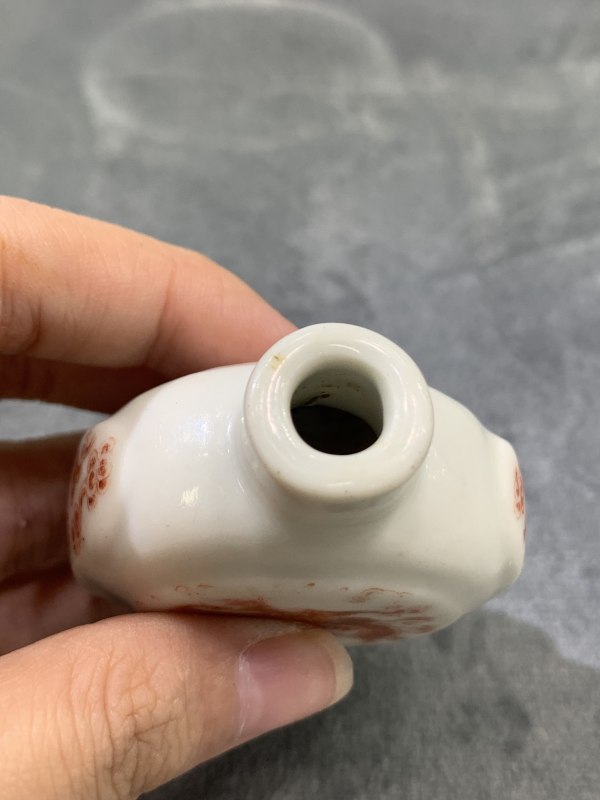 清晚期矾红云龙纹鼻烟壶 - 图6