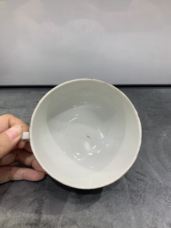民国粉彩梅花纹把杯一组四件 - 图20