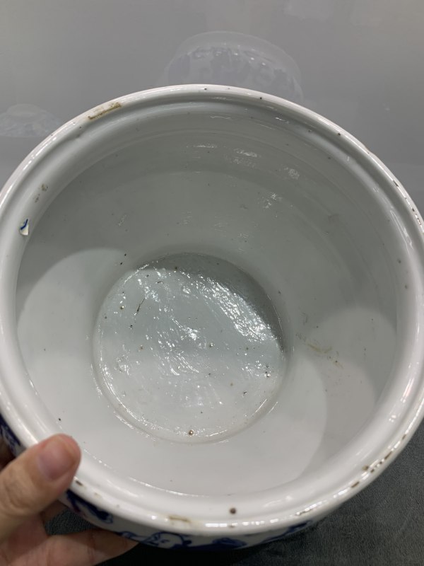 清晚期青花八仙人物故事纹马蹄尊 - 图7