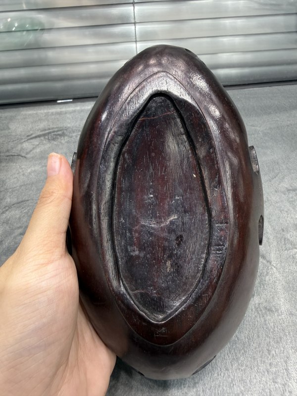 清晚期孔雀石洗（包铜口）（带木座） - 图8