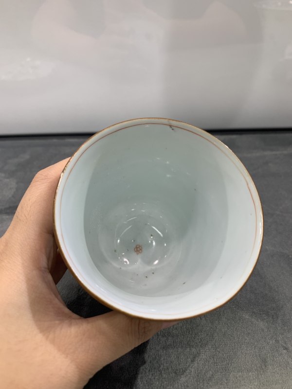 清康熙斗彩麒麟引凤纹杯盏一套 - 图6