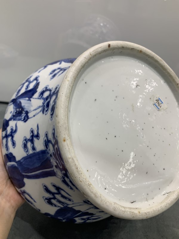 清晚期青花八仙人物故事纹马蹄尊 - 图9